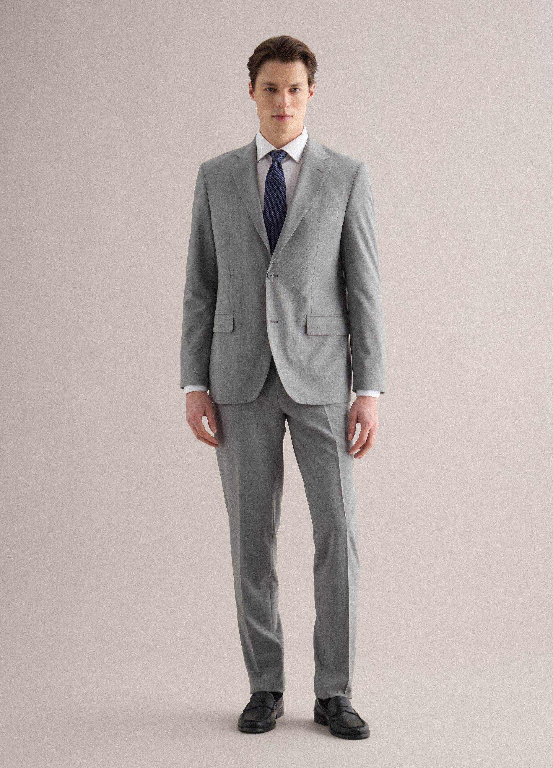 Grey Slim Fit Trousers