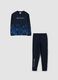 Pigiama blu in puro cotone organico con stampa Playstation_0