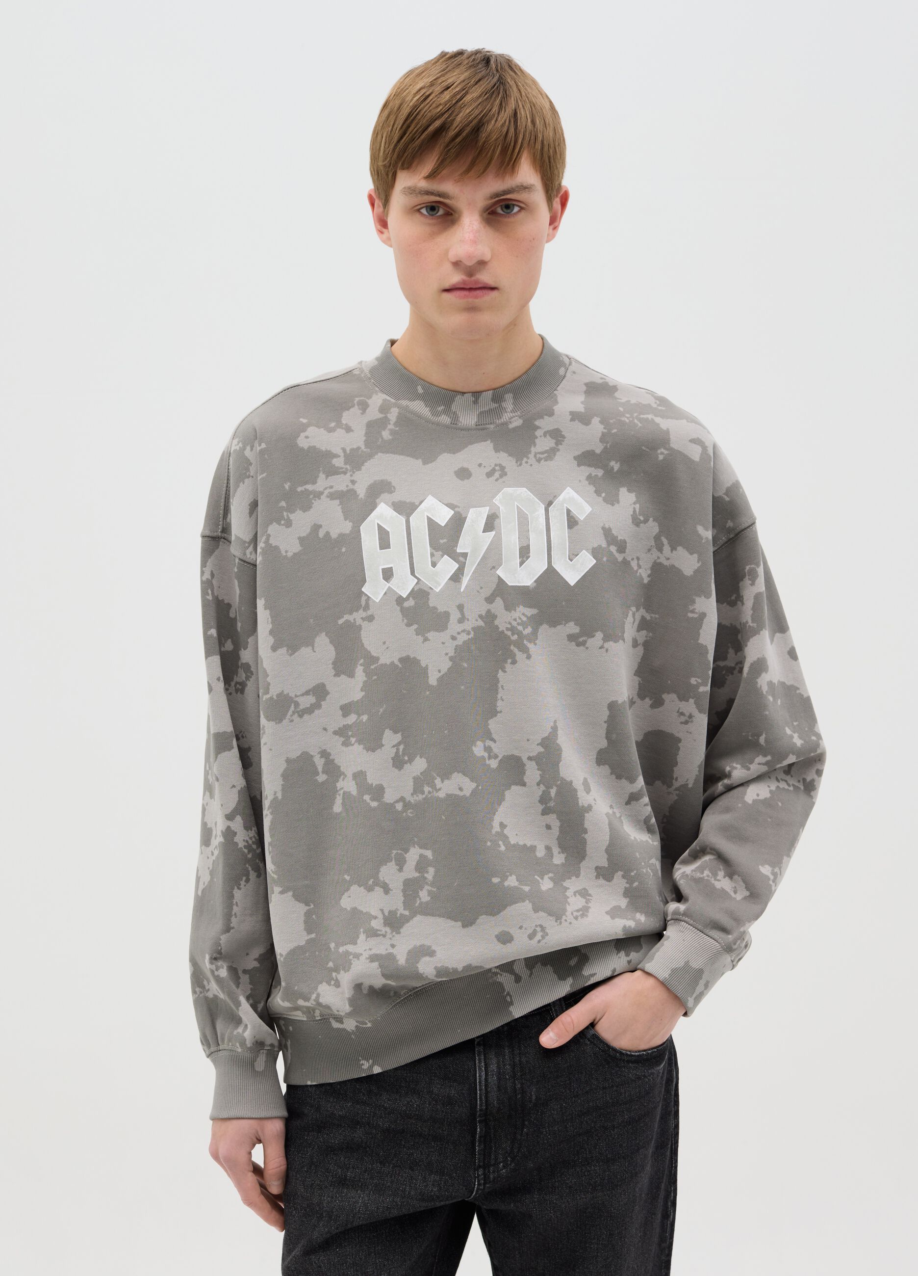Felpa camouflage stampa AC/DC