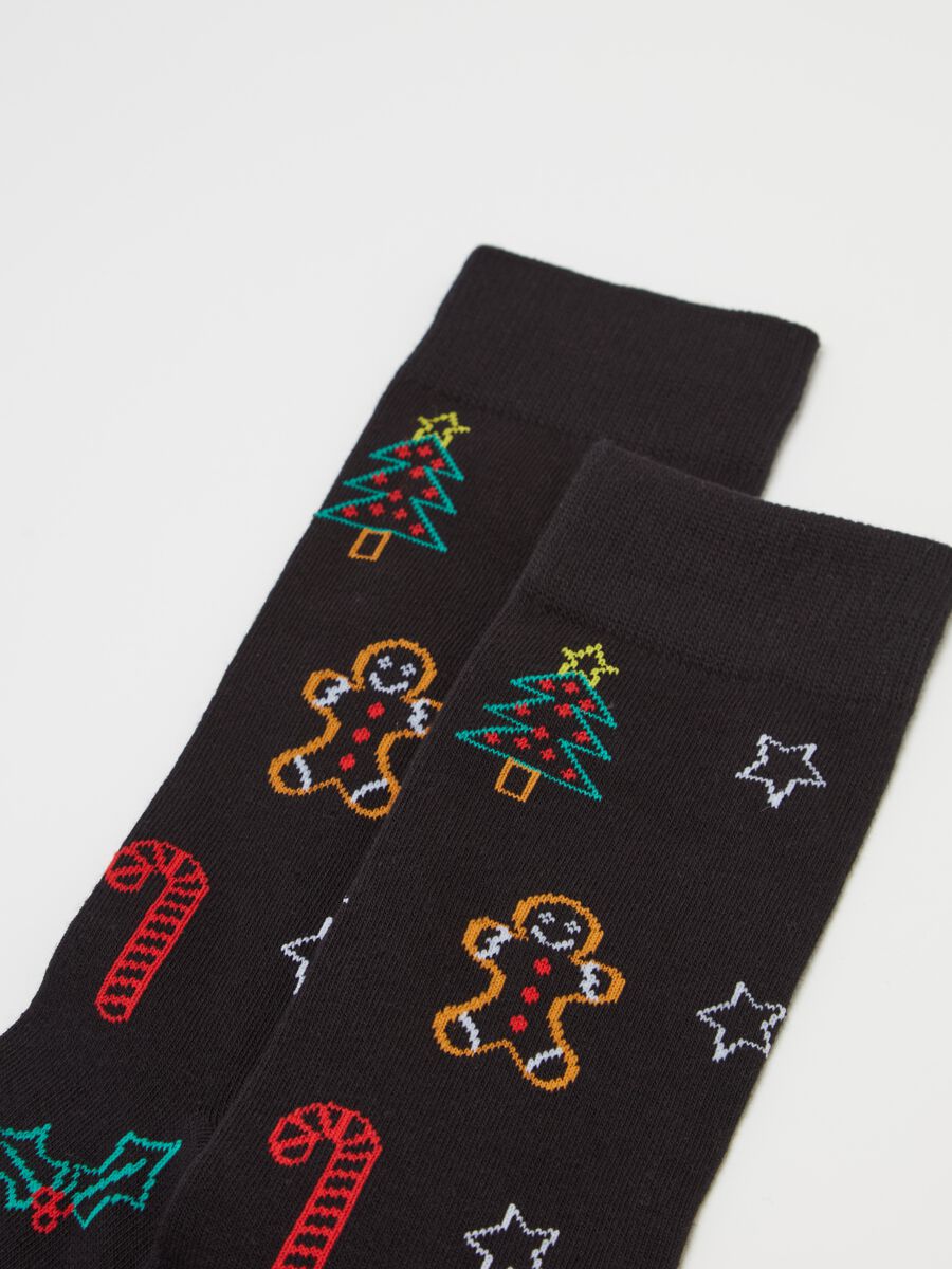 Two-pair pack socks with Christmas motif_1