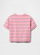 Pink striped pure cotton T-shirt GAP Kids_1