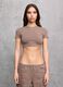 Mocha Crop T-shirt_0