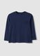 Boys&rsquo; blue pure cotton T-shirt with chest pocket, oversized fit_0
