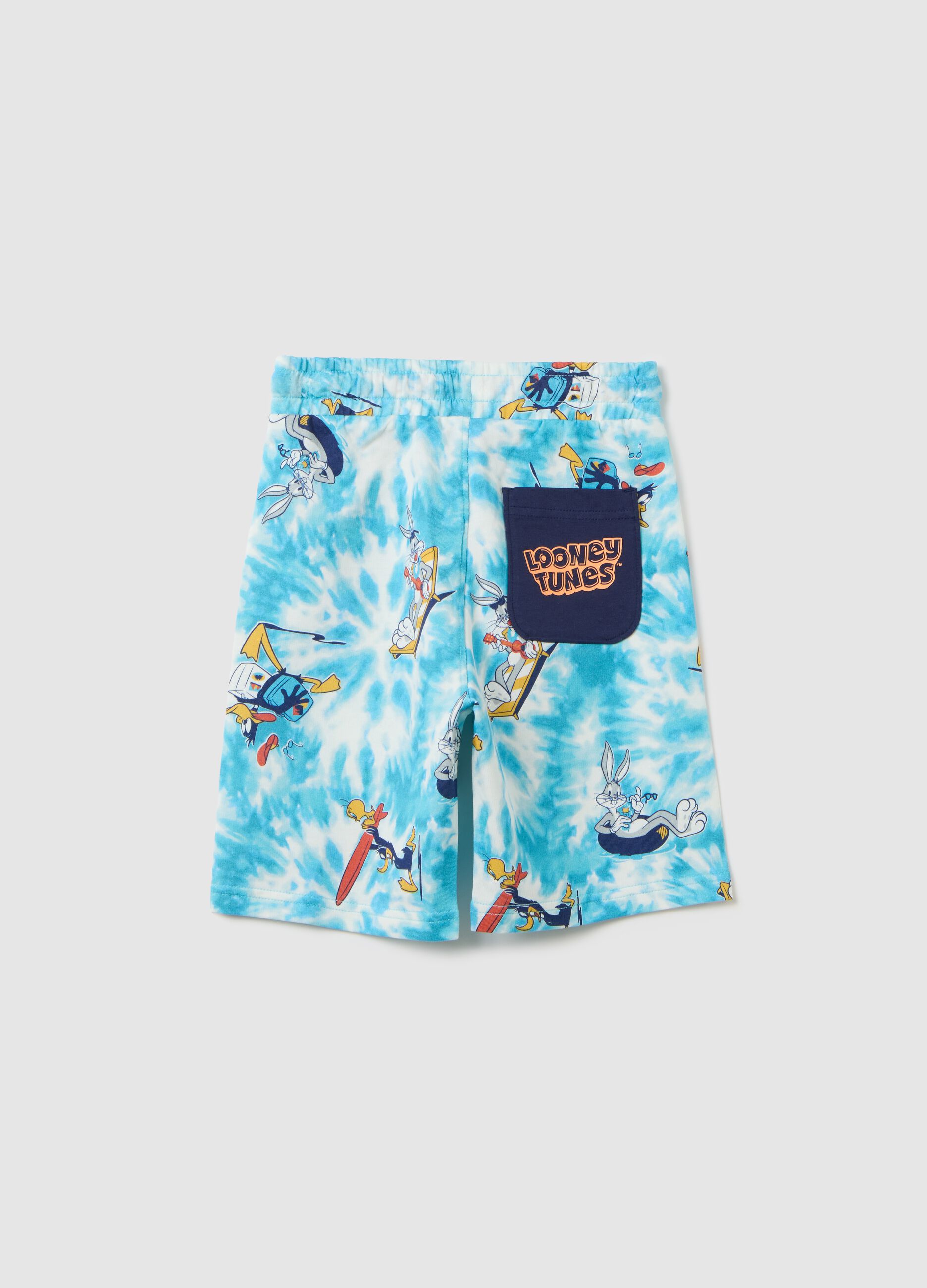 Cotton shorts featuring Looney Tunes print