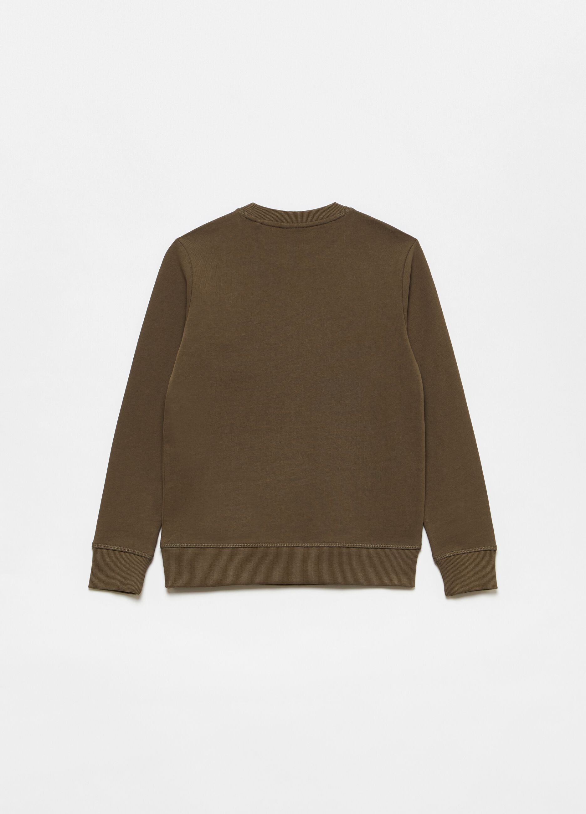 Sweatshirt in 100% cotton with round neck