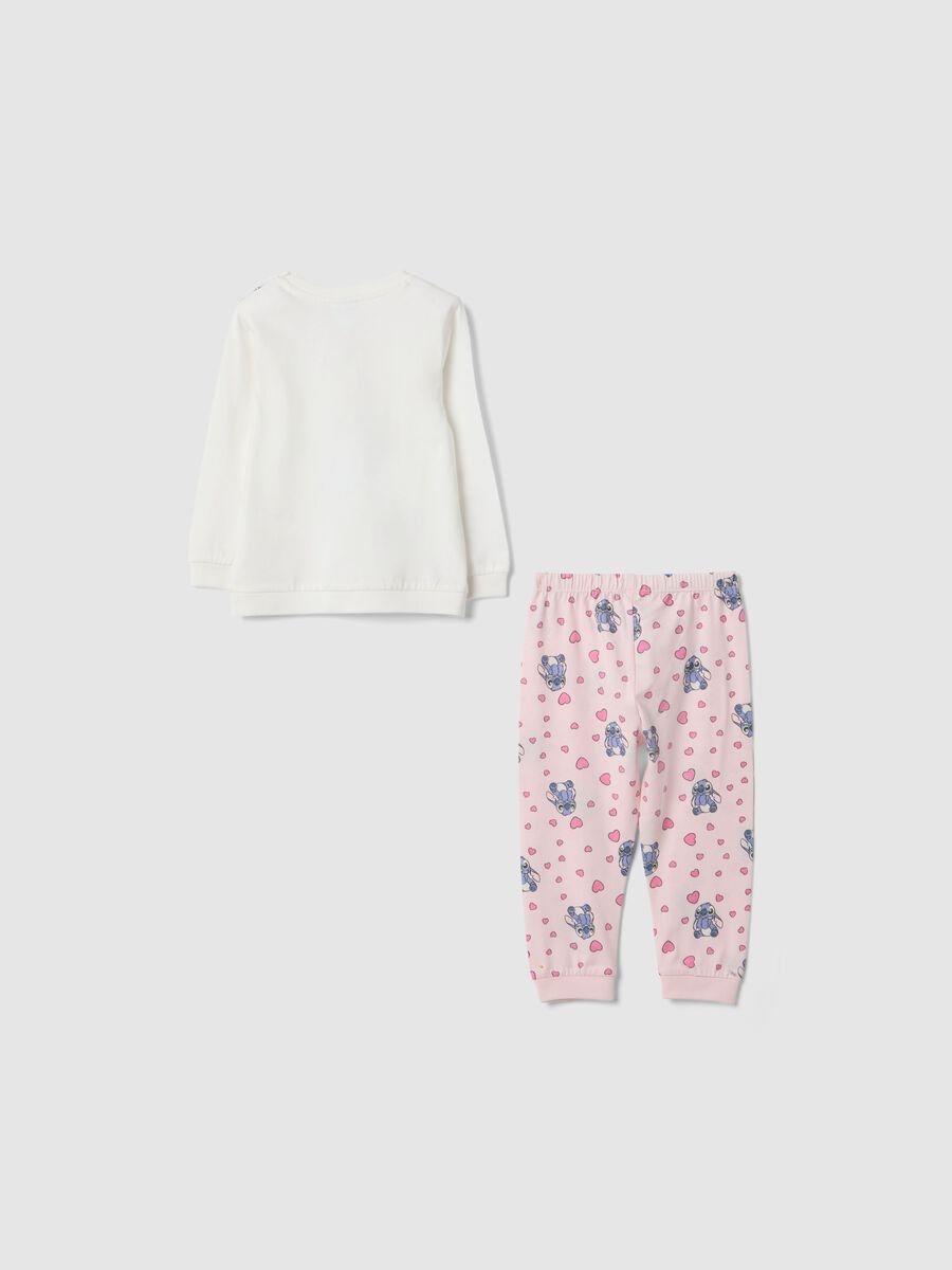 Multicolour pure cotton pyjamas for newborn with Stitch print_1