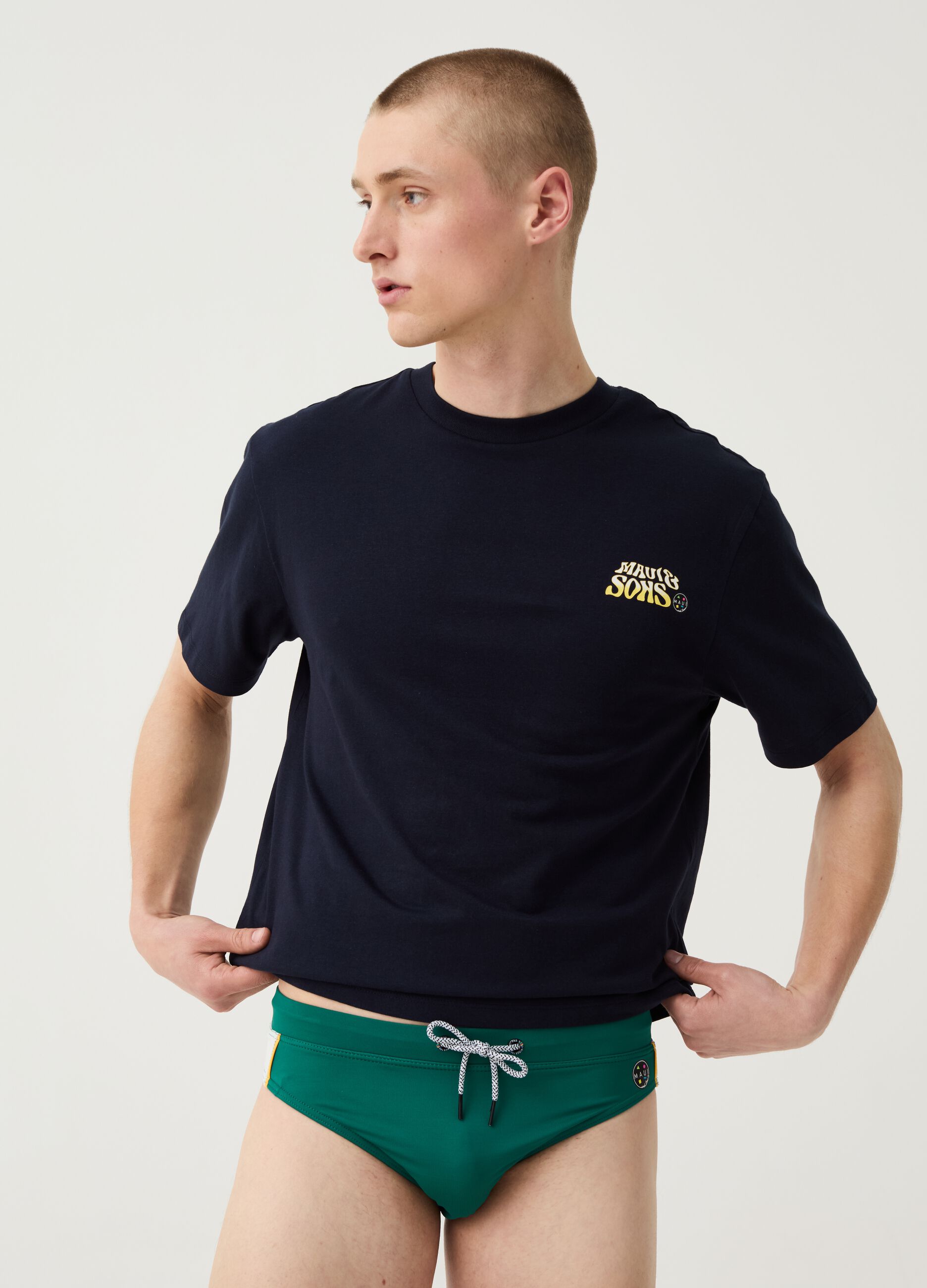 Ovs Costume slip con patch logo