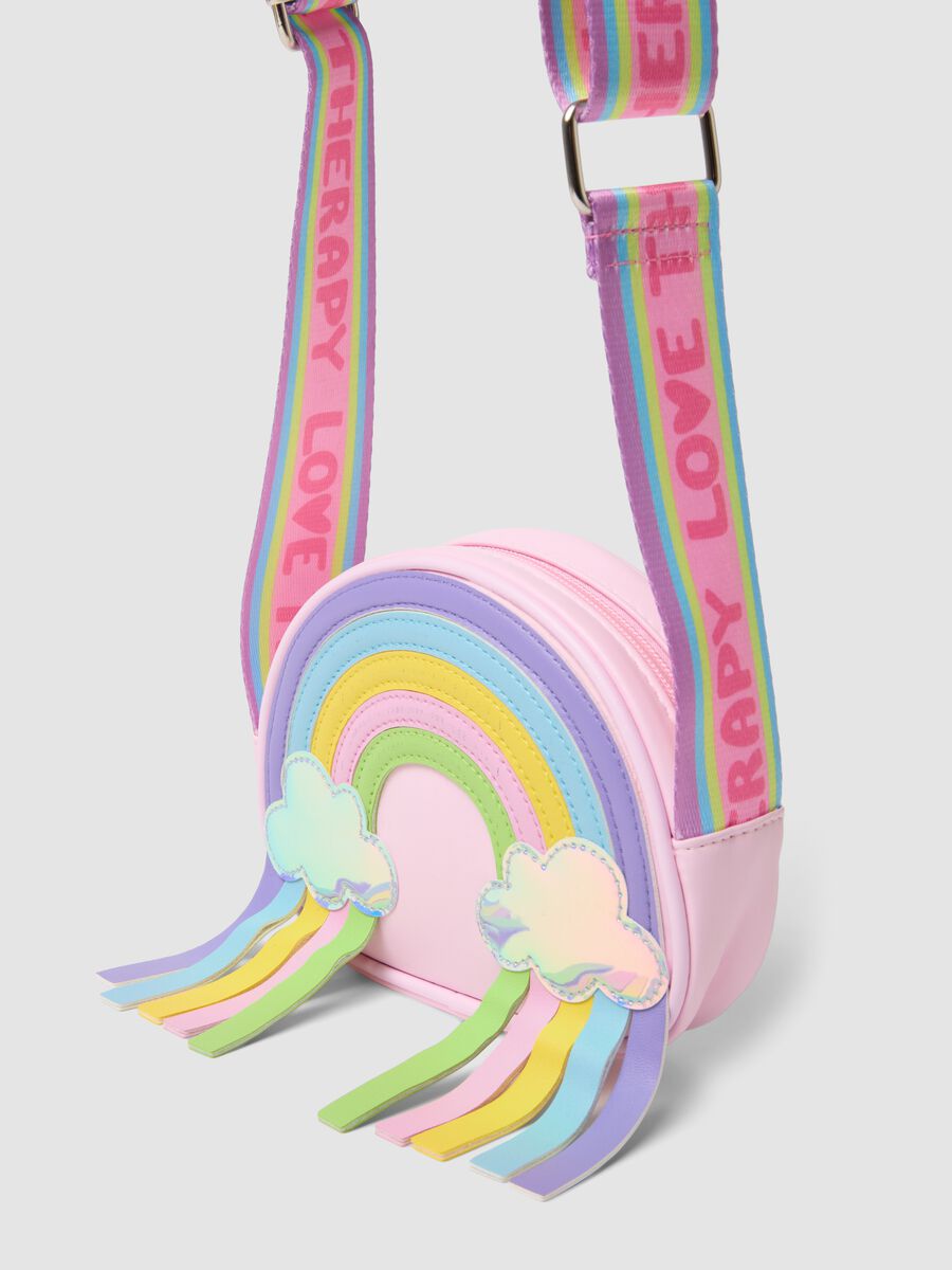 Pink crossbody bag with rainbow_2