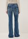 Flared jeans in blue stretch denim cotton_2
