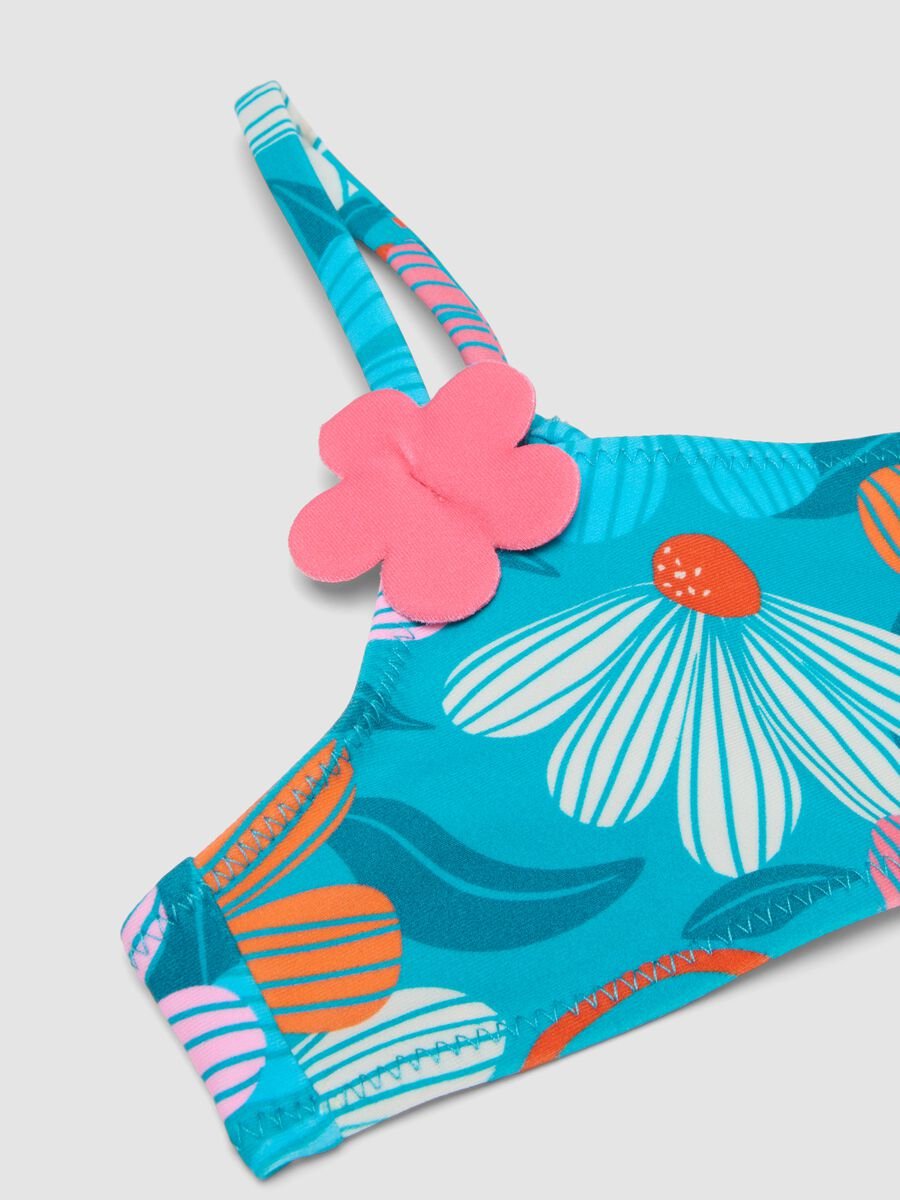 Bikini multicolor con stampa floreale per bambina_2