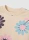 Girl's regular fit pink sweatshirt in pure cotton with floral print_2