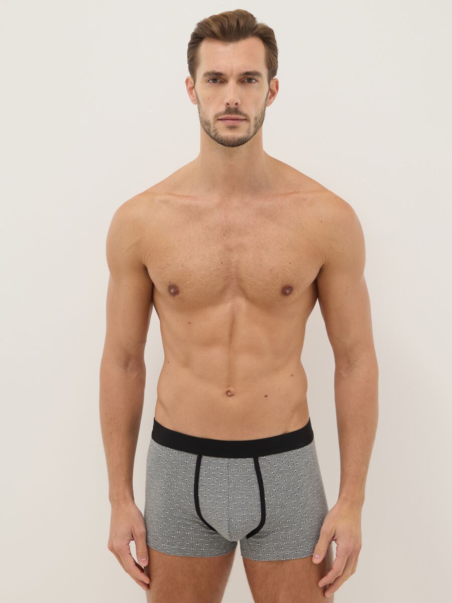 Multicolour Elasticated Cotton Regular Fit Tripack Boxers_0