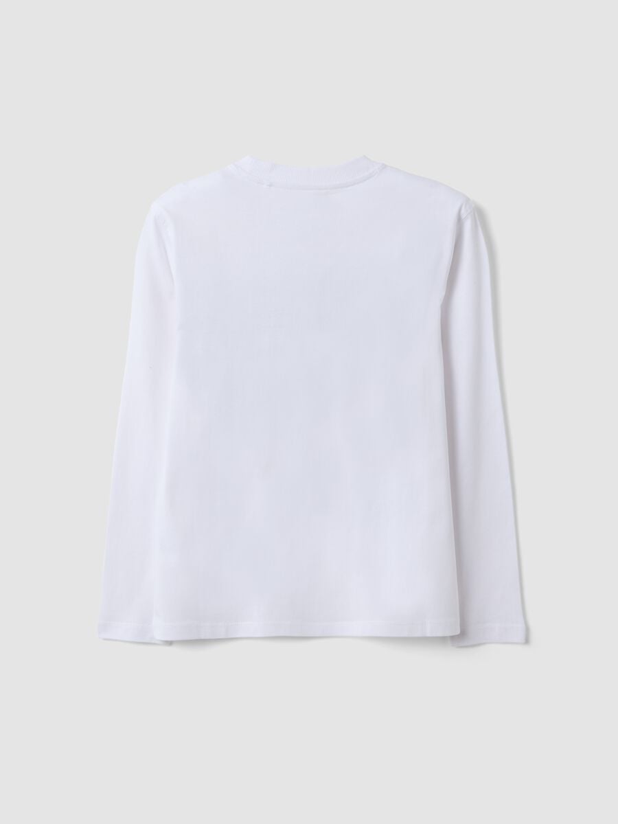 White pure organic cotton T-shirt with &ldquo;Good Game&rdquo; slogan for boys_2
