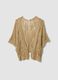 Beige openwork viscose-blend cardigan_4