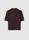Brown viscose-blend polo jumper, regular fit_5