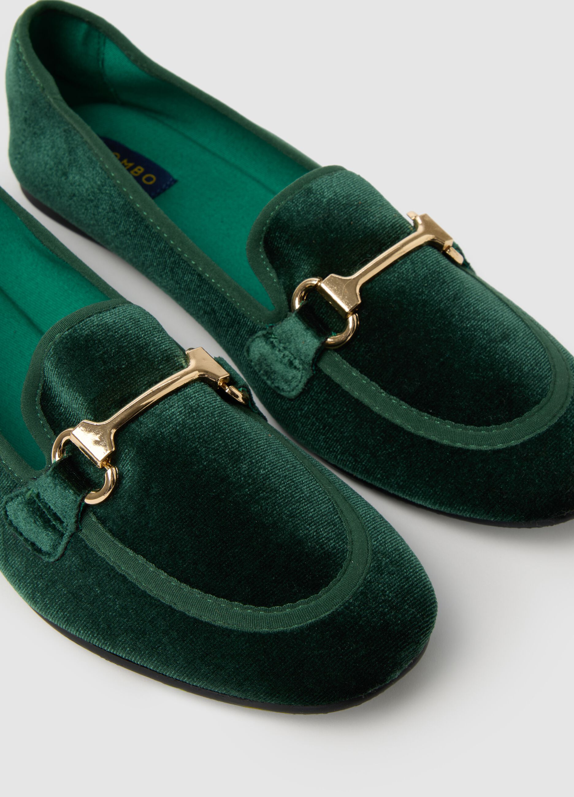 Brown shoes with gold detail