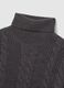 Grey turtleneck jumper regular fit with jacquard pattern_5