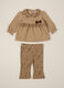 Brown newborn set with animal print_0