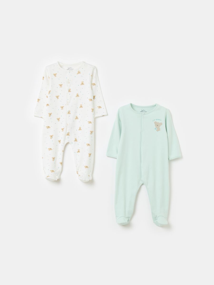Two-pack onesies in organic cotton with print_0