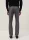 Grey stretch cotton blend slim fit chino trousers_2