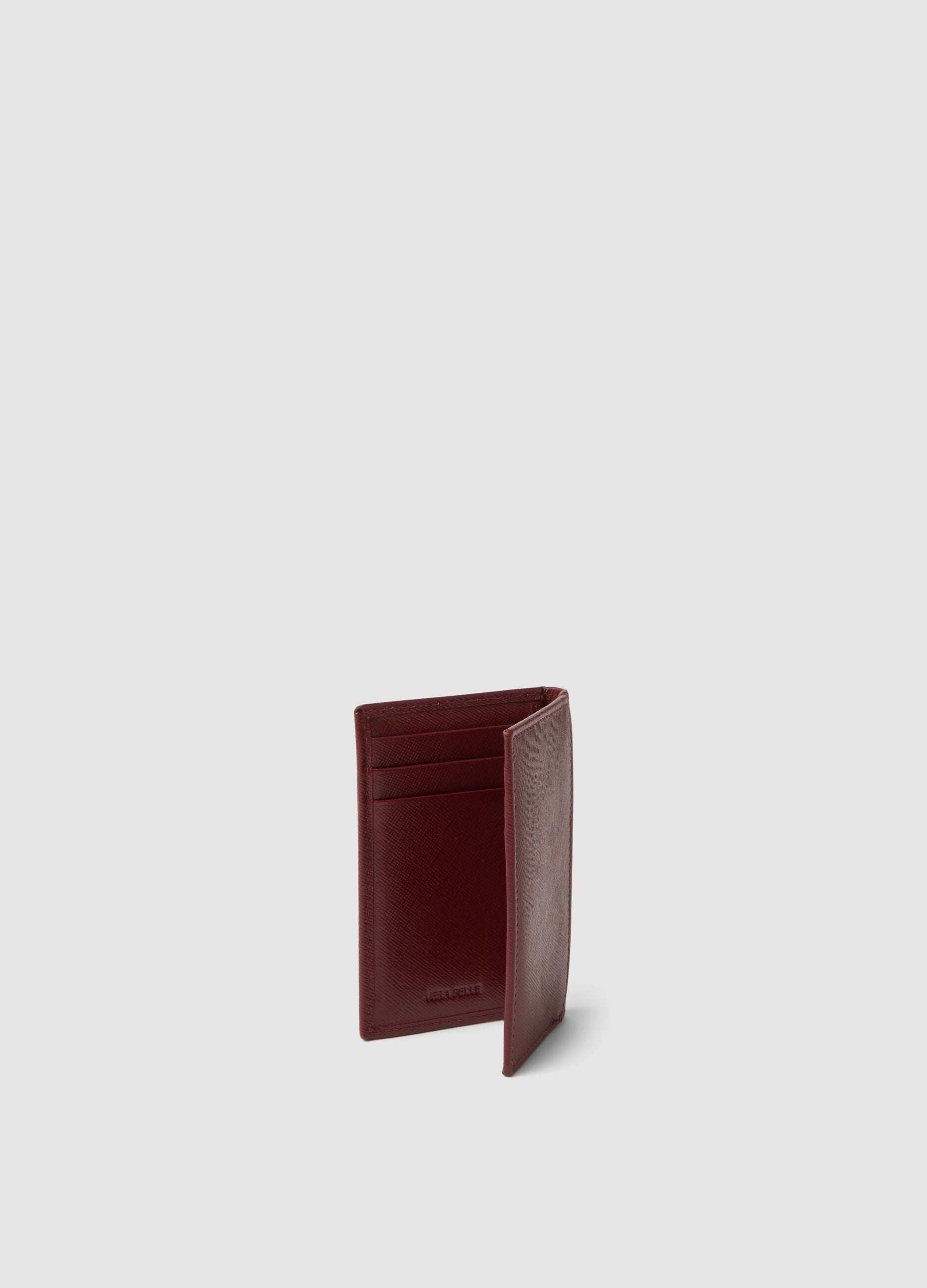 Red genuine leather wallet