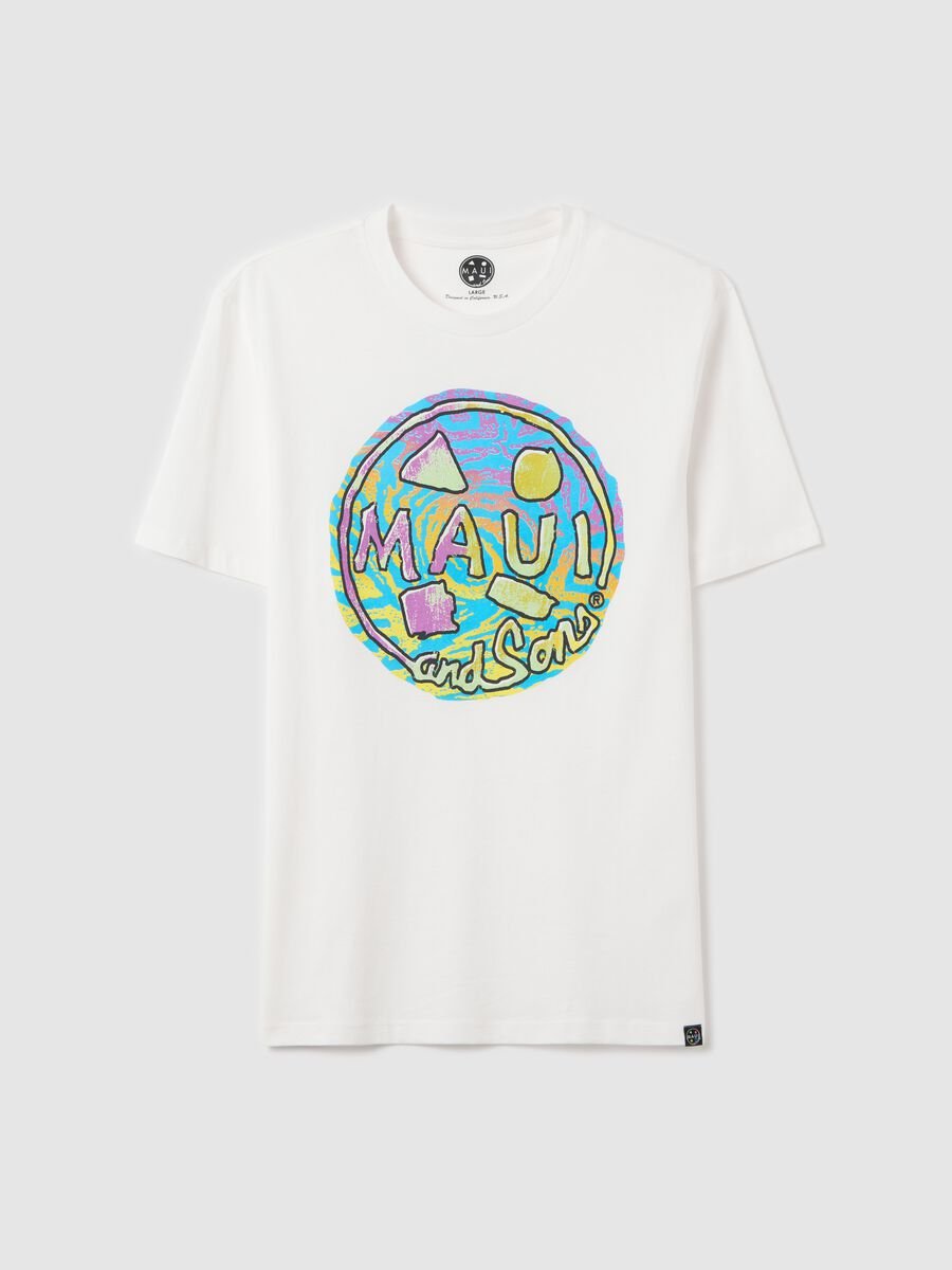 White T-shirt with Maui and Sons logo_4