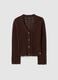 Cardigan marrone in puro cotone_4