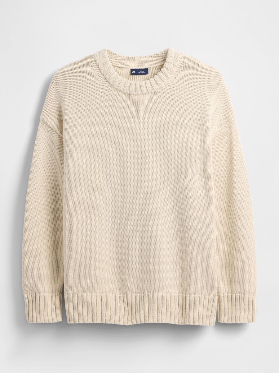 Pullover beige in cotone_3