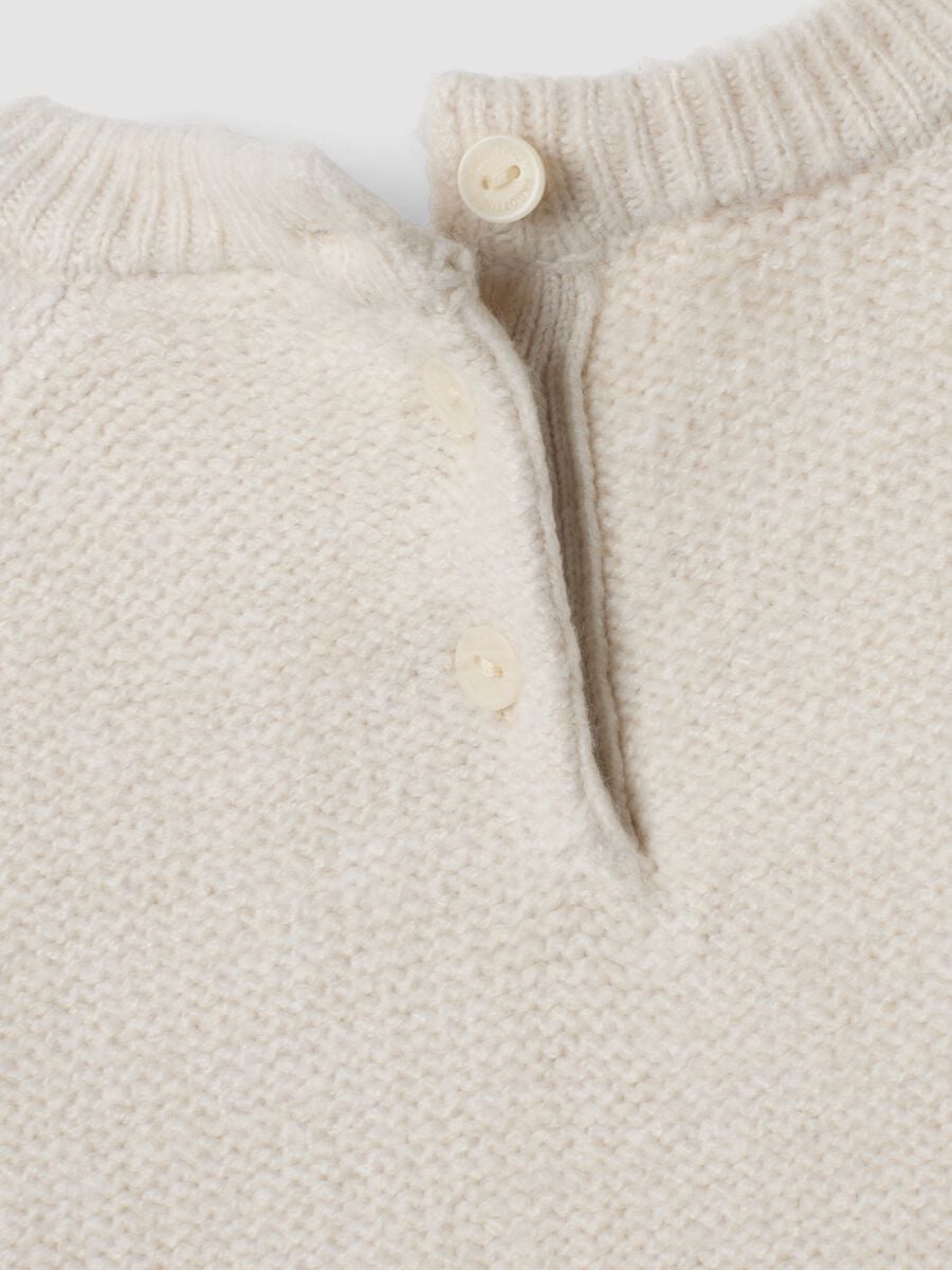 White regular-fit cable-knit stretch jumper_3