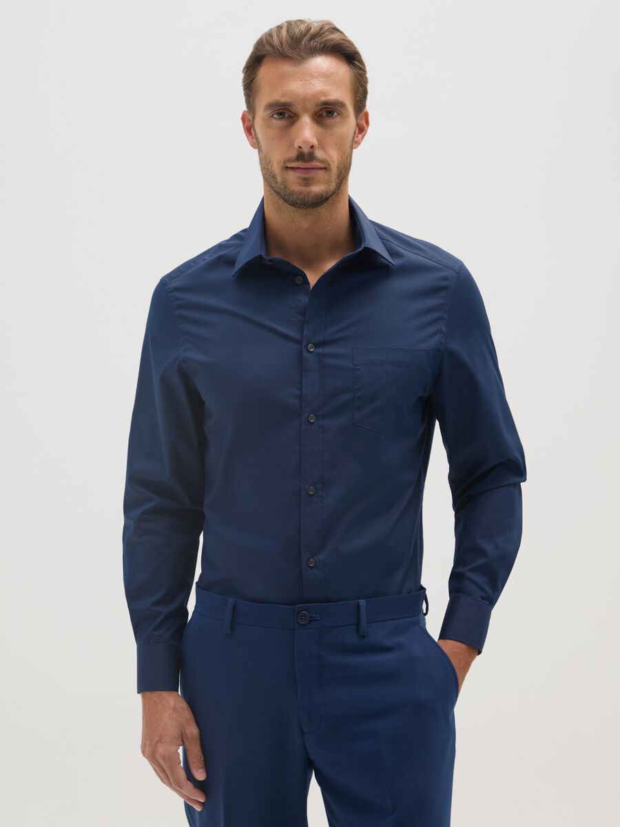 Blue regular fit shirt_0