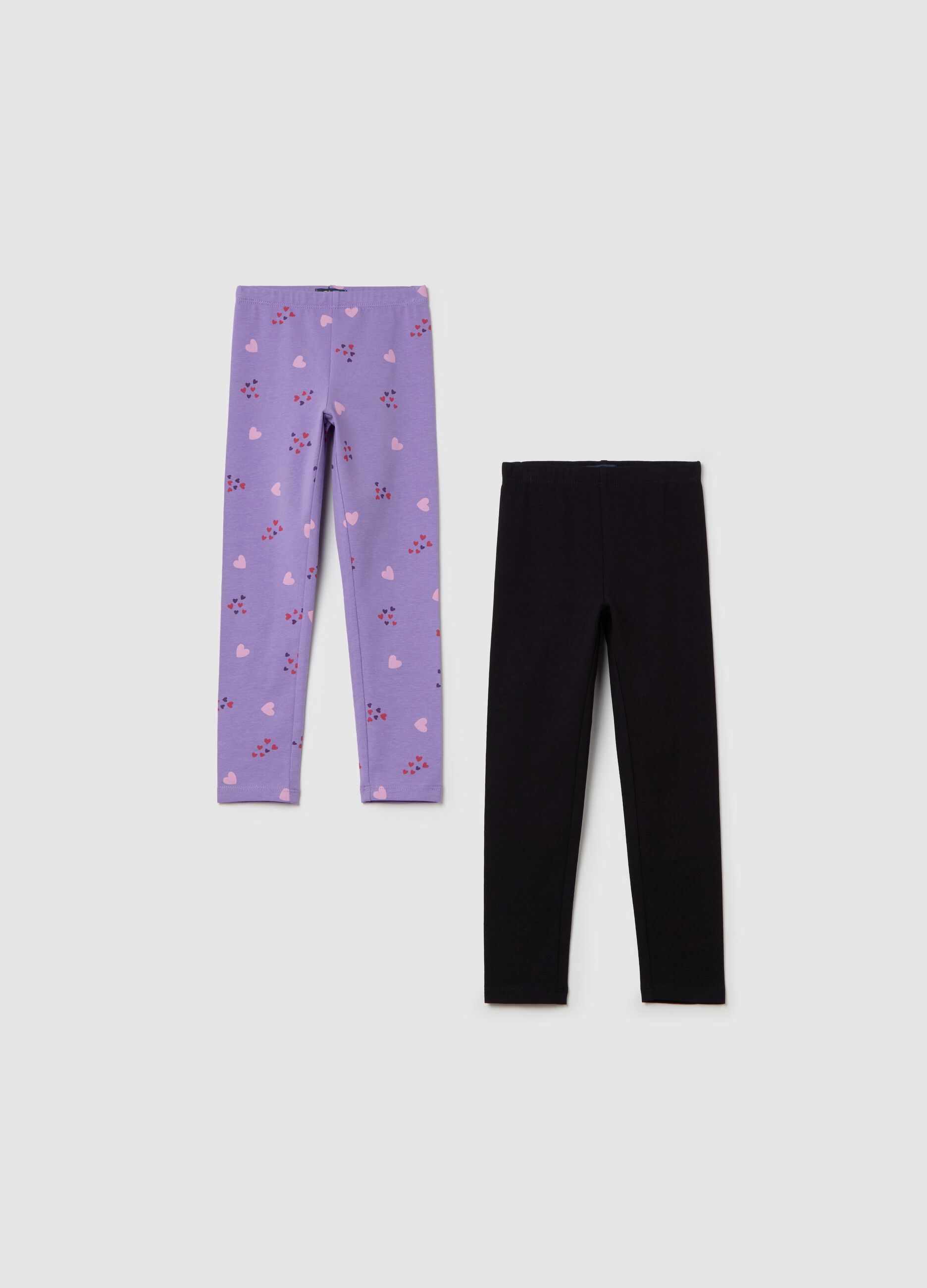 Two-pack leggings in stretch cotton