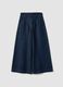 Blue wide-leg jeans in pure cotton_0