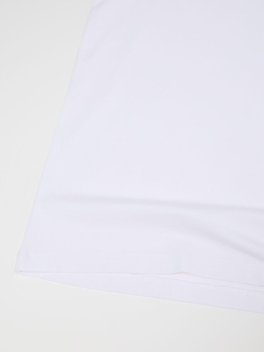 Children's white stretch cotton vests regular fit_3
