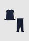 Blue pure cotton sweatshirt and trousers set for boys, regular fit with print_1