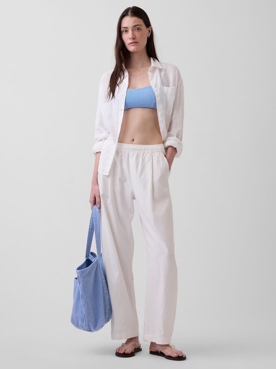 Linen-blend trousers_0