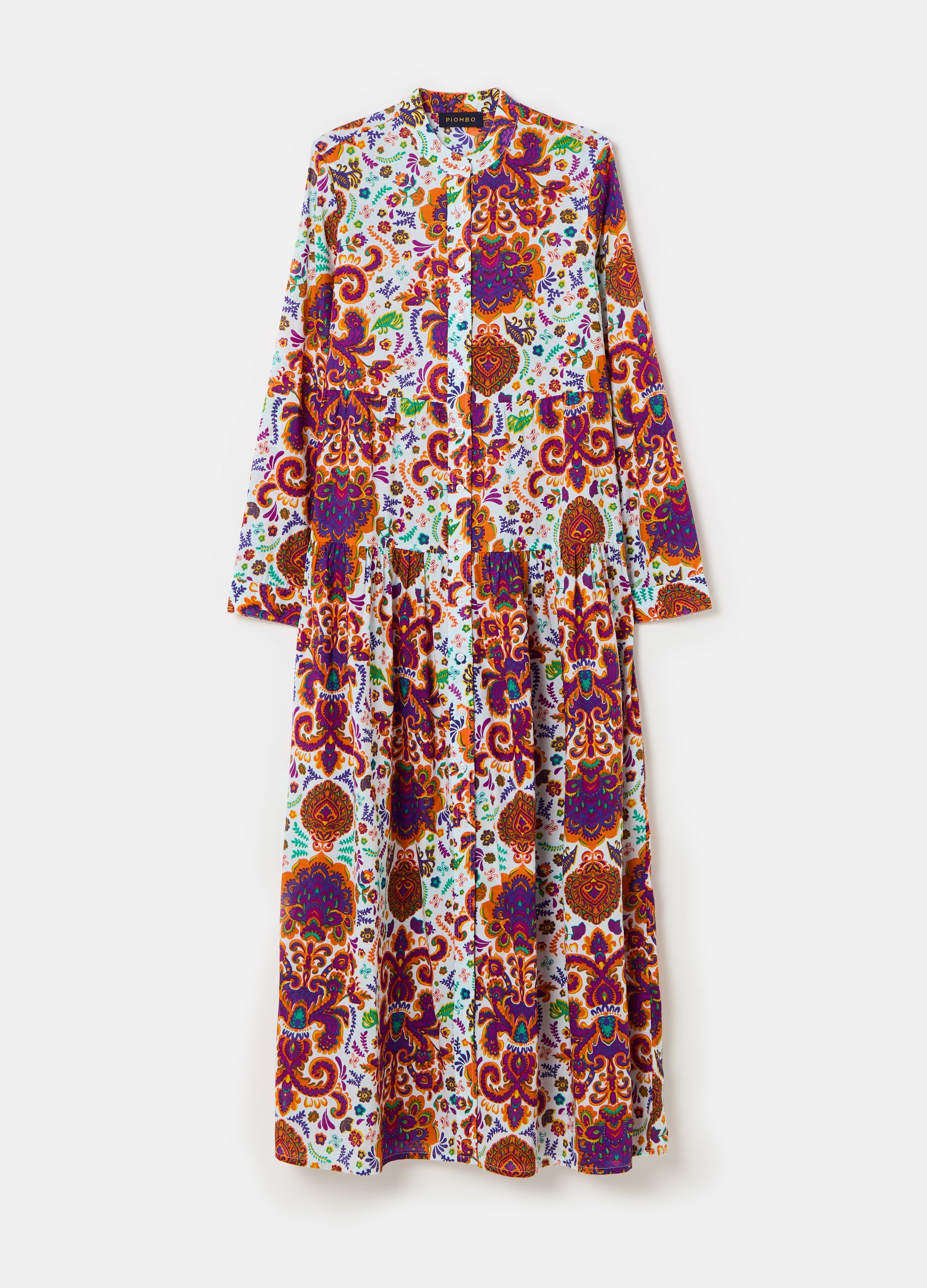 Long shirt dress with print