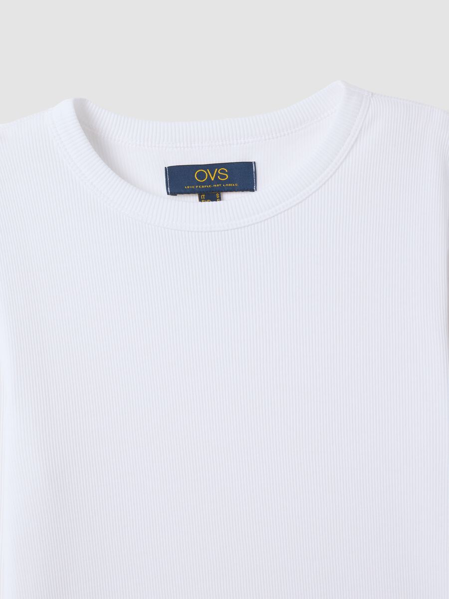 T-shirt bianca in puro cotone a maniche lunghe_5