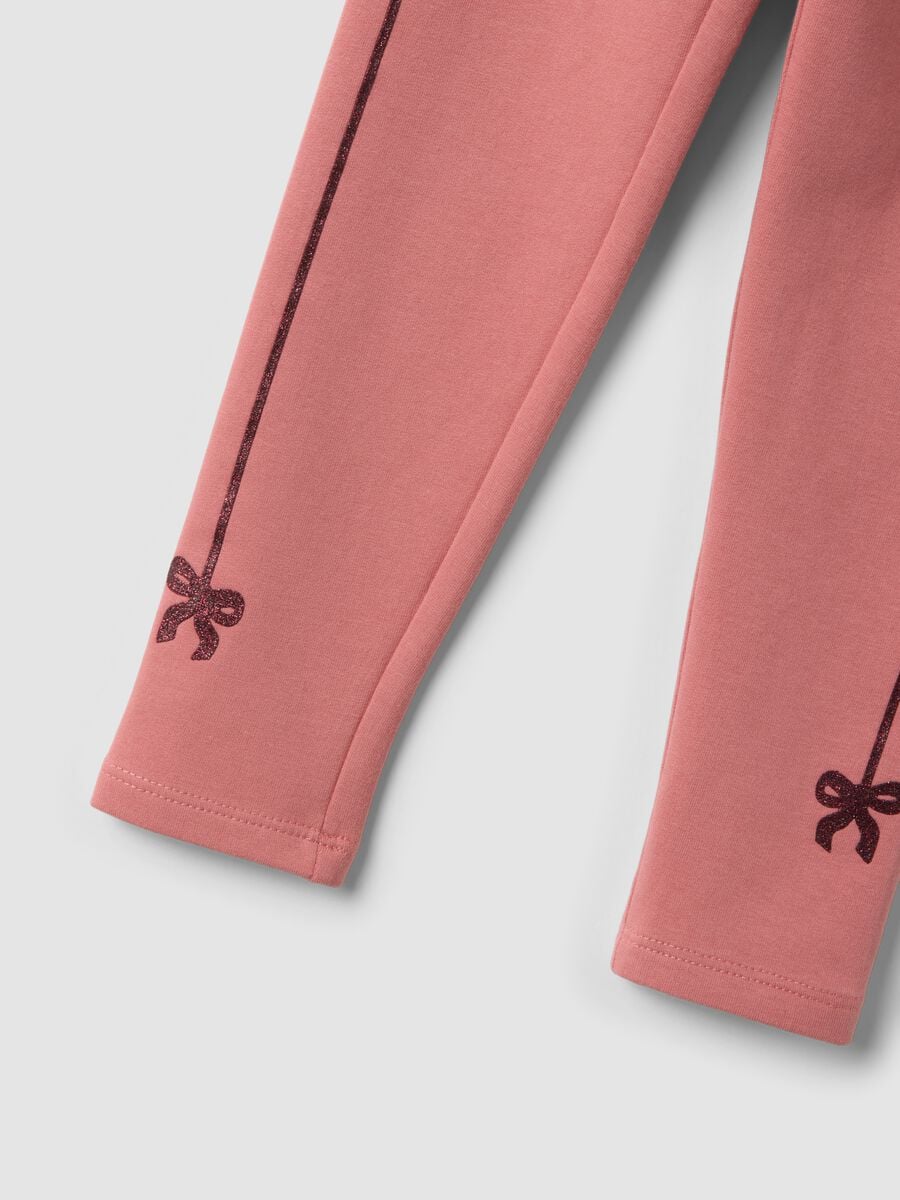 Pink skinny-fit stretch organic cotton leggings_2