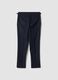 Navy blue pinstripe wool-blend regular-fit trousers_2