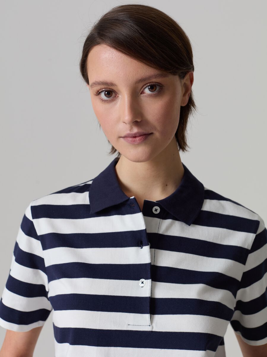 Striped cotton polo shirt_1