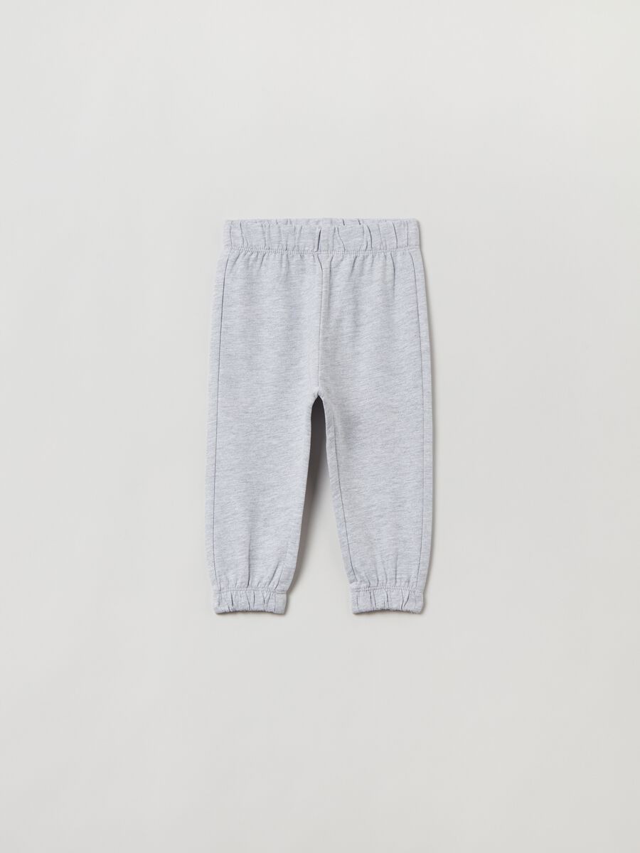 Joggers in felpa con profili elasticati_0