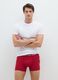 Red regular fit stretch cotton boxer with print_0