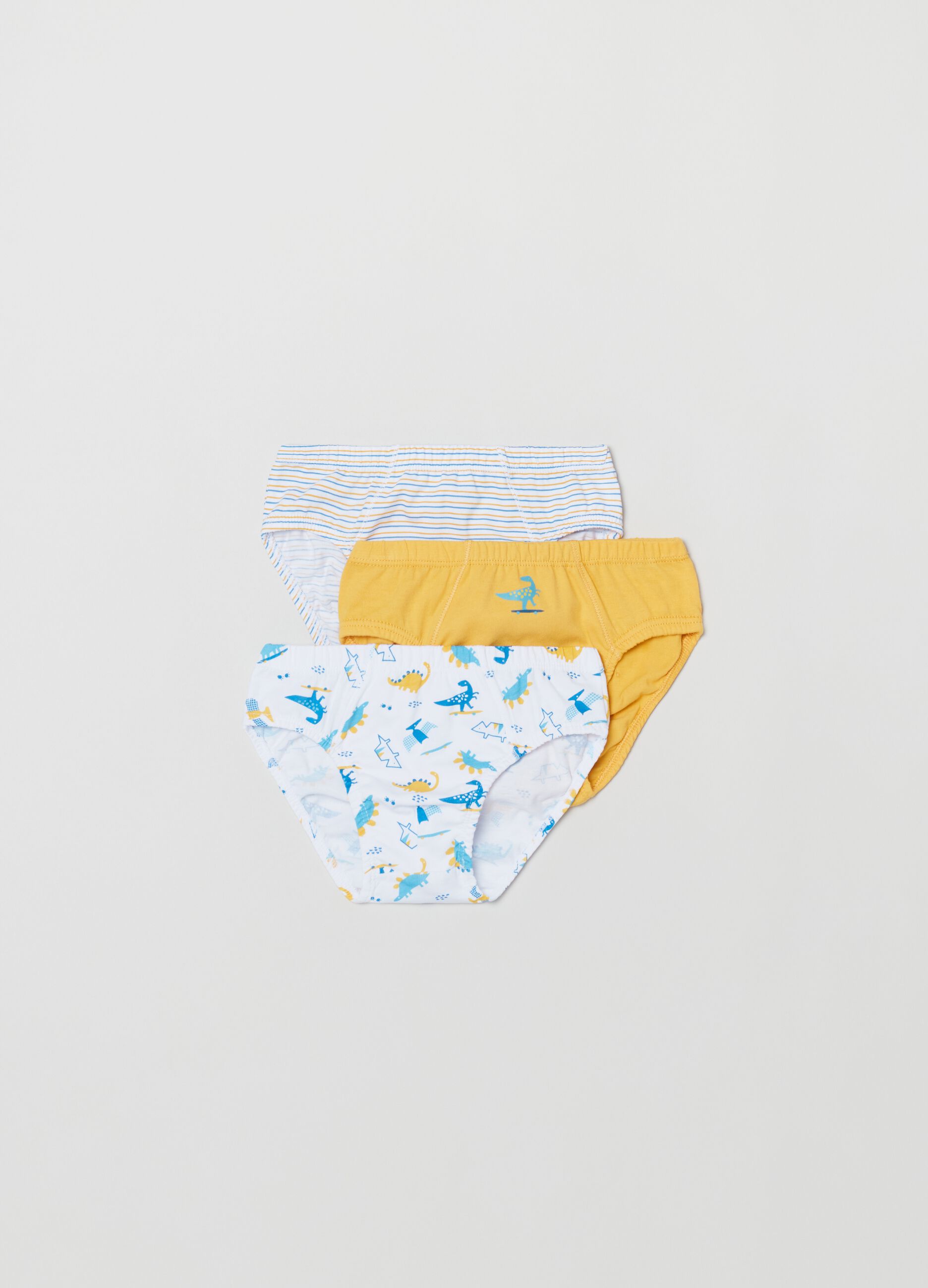 Tripack slip in cotone con stampa _0