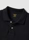 Polo a maniche corte in puro cotone organico nero slim fit_5
