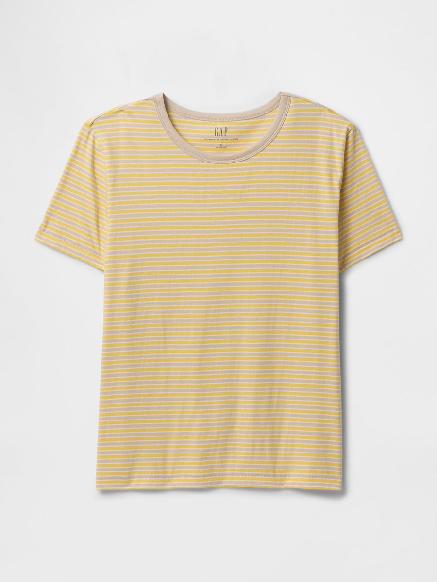 Yellow striped cotton T-shirt by Gap_3