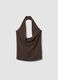 Brown stretch-fabric top with soft neckline_4