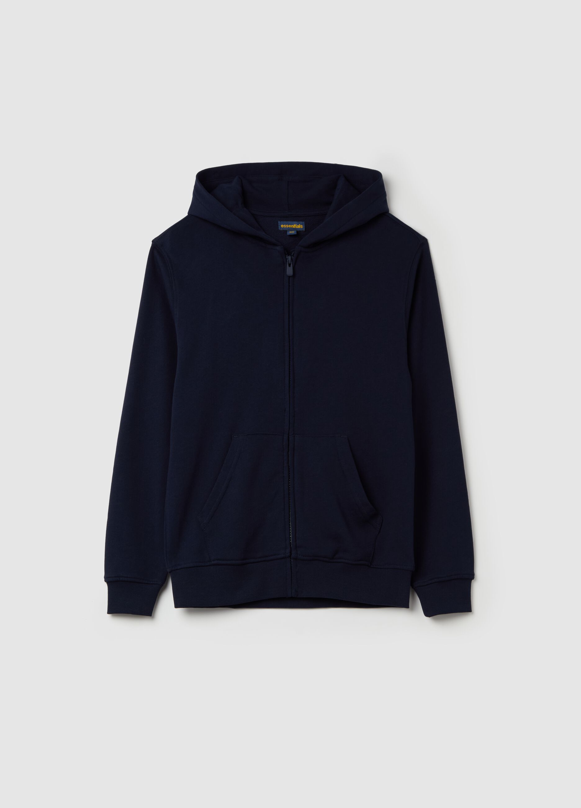 French terry full-zip hoodie