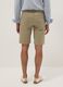 Beige stretch cotton Bermuda shorts_2