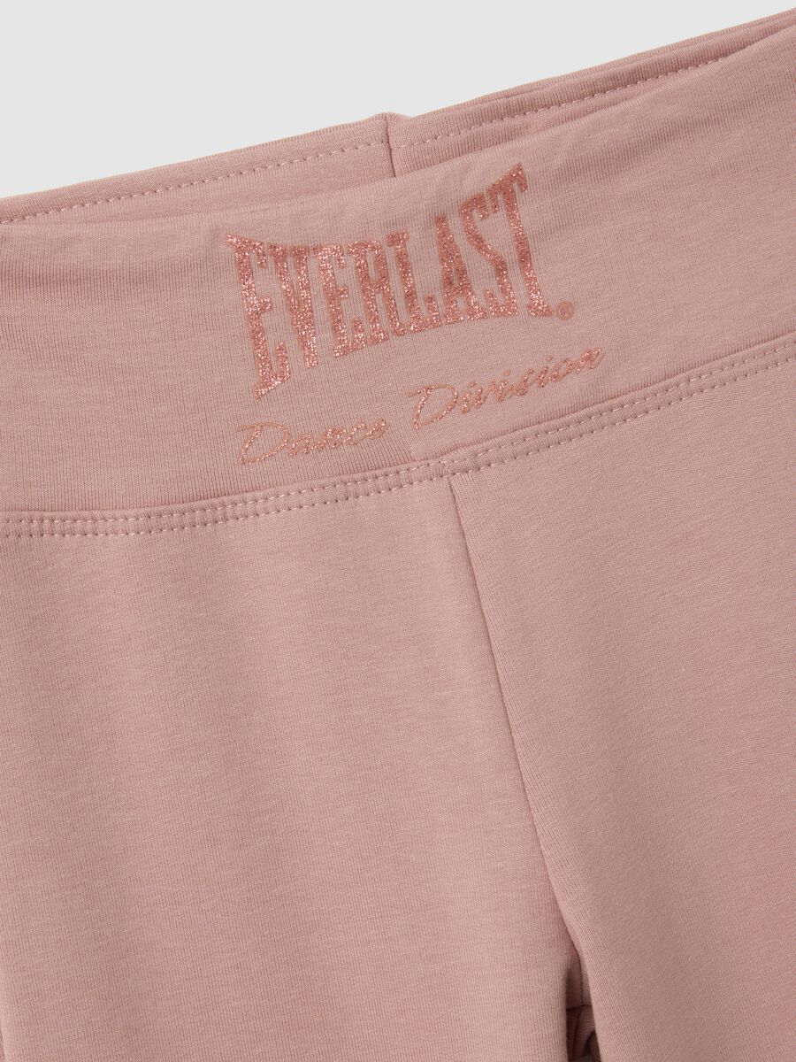 Girls' Pink Flare Cotton Blend Leggings_2