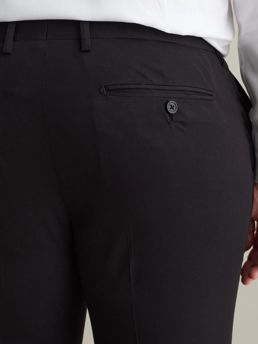 Regular-fit, solid colour smart trousers_3